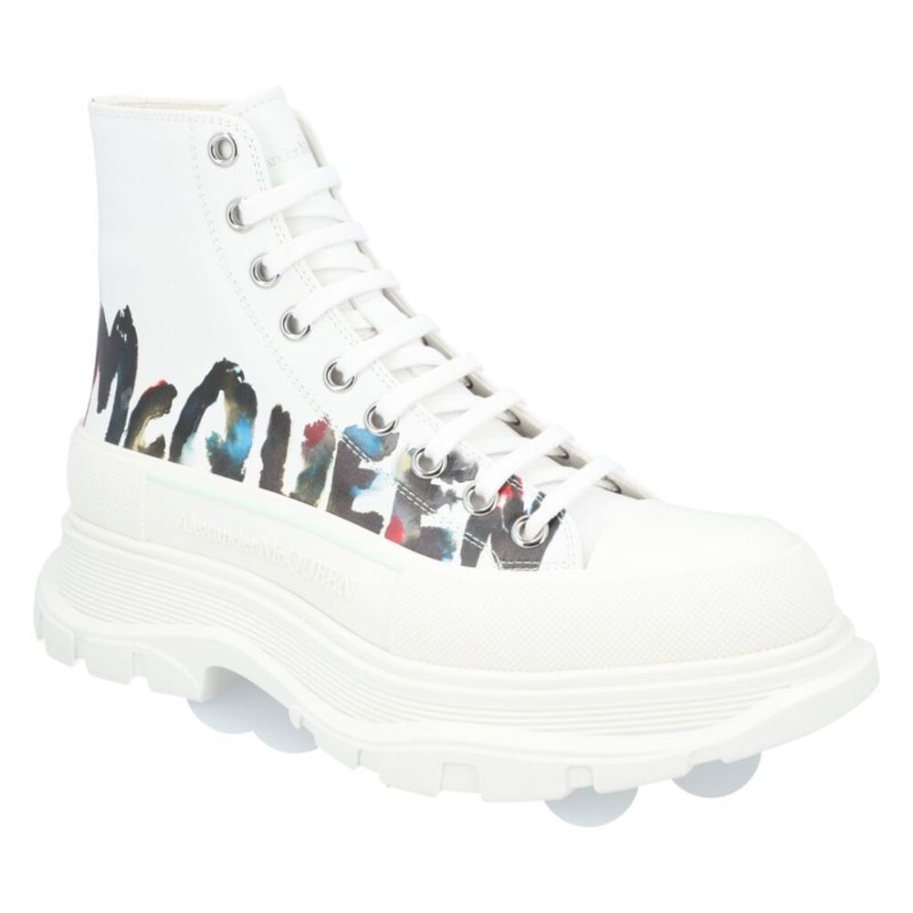 Alexander Mcqueen Oversized Platform Sneakers Printed Design Men white | white - Picture 1 of 5